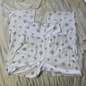 Life Is Good White Floral Pajama Pants